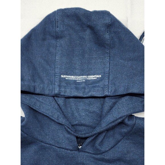 Sustainable Clothing Essentials Hoodie Men's Blue  Grey Pullover Size S - Picture 3 of 7